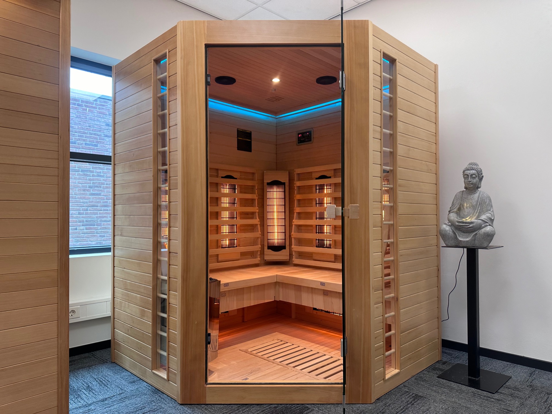 Combi sauna infrarood met opgietkachel - IRVIY