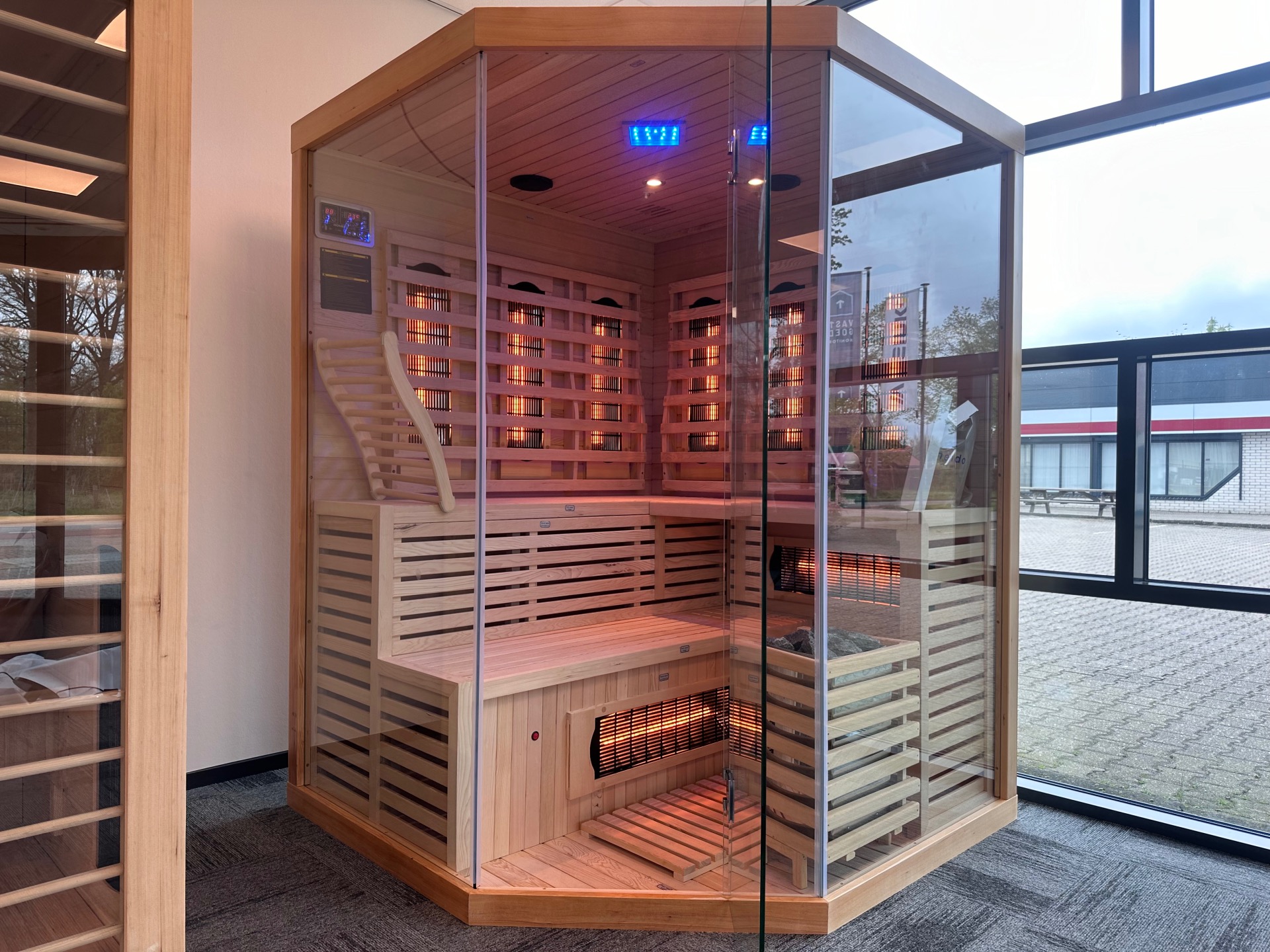 Combi sauna infrarood met opgietkachel - LGH15