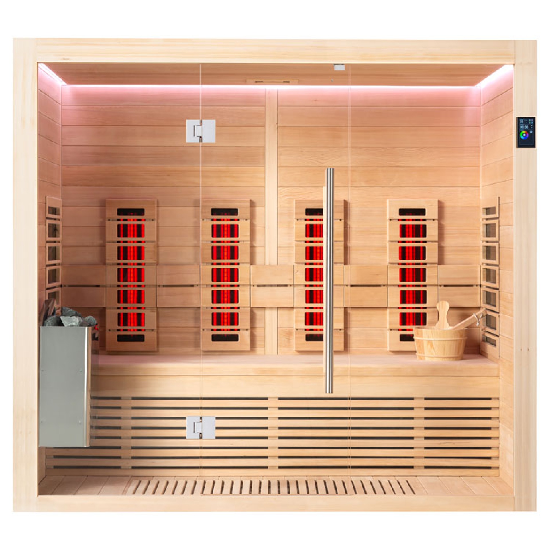 Combi inner Hemlock 210x110 6kW TheWall