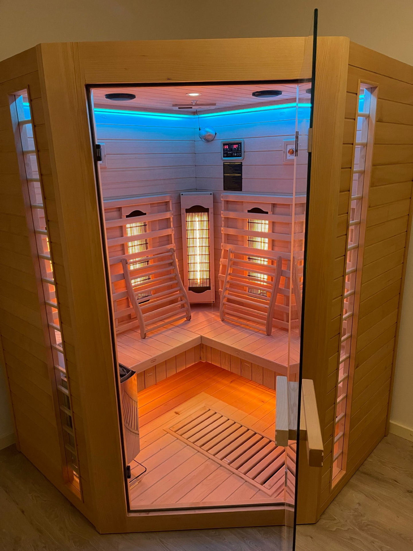 Combi sauna infrarood met opgietkachel - 9UVQY 