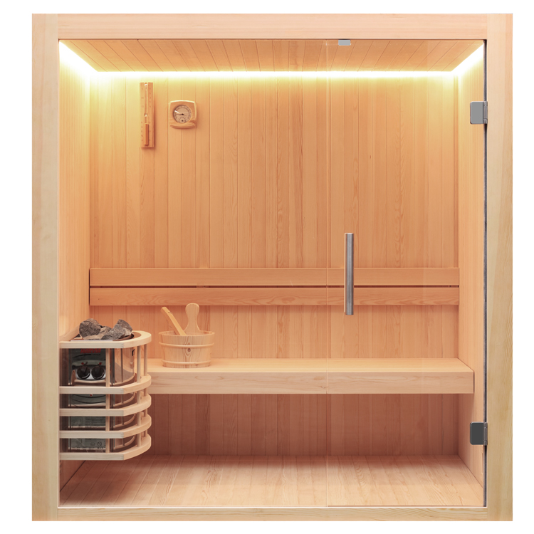 Finse Sauna Pijnboom | 120x120 | 6kW Vega | R6358P