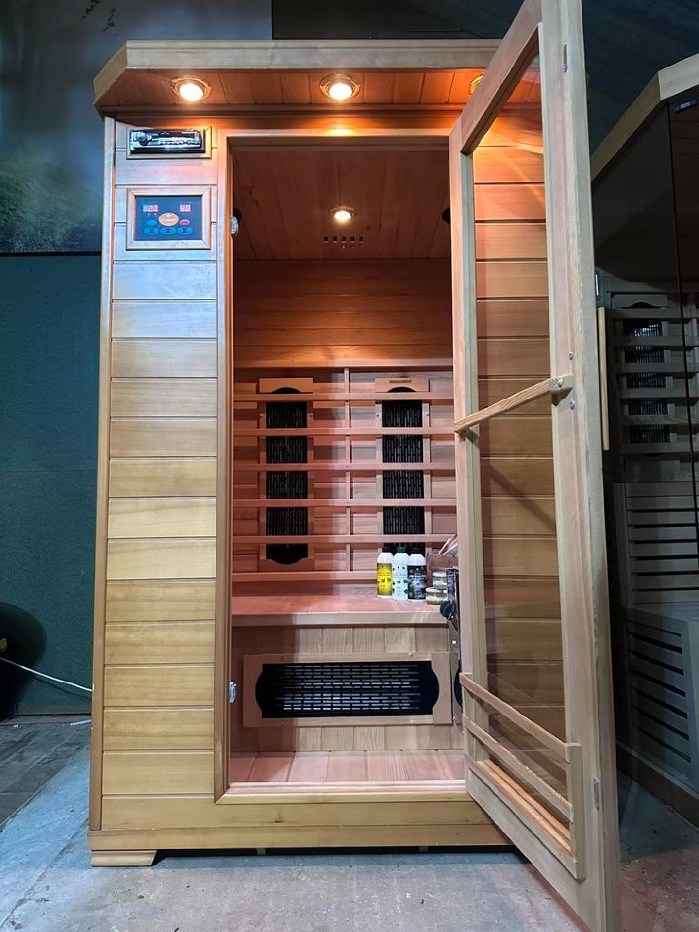 Combi (lange golf) Sauna Hemlock | 120x100 | 3kW Vega | ZKQ1X