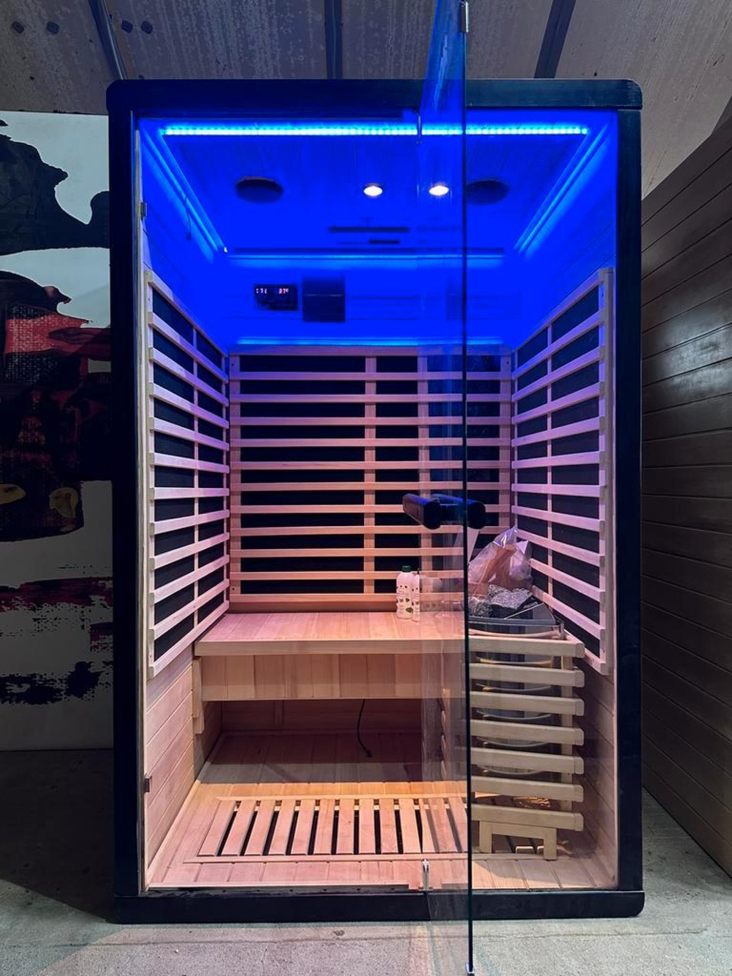 Combi sauna infrarood met opgietkachel - RBGA3
